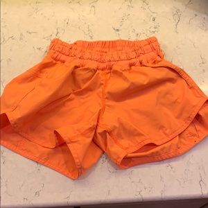 Orange athletic shorts